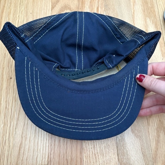 Vintage Ford Blue Mesh Back Trucker SnapBack Hat Made in Korea 80s 90s - Picture 3 of 5